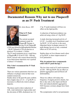 Documented Reasons Why not to use Plaquex®