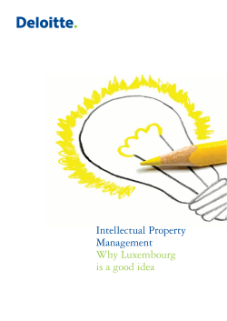 Intellectual Property Management Why Luxembourg is a good idea