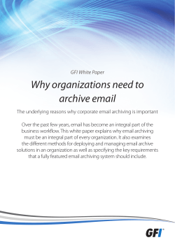Why organizations need to archive email