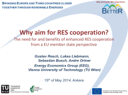 Why aim for RES cooperation?  from a EU member state perspective