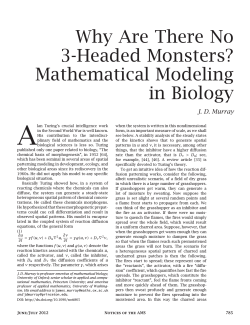 A Why Are There No 3-Headed Monsters? Mathematical Modeling