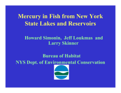 Mercury in Fish from New York State Lakes and Reservoirs