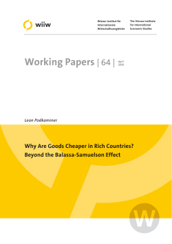 Working Papers | 64 | Why Are Goods Cheaper in Rich Countries?