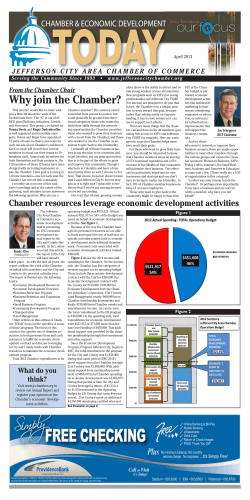 TODAY Why join the Chamber? CHAMBER &amp; ECONOMIC DEVELOPMENT