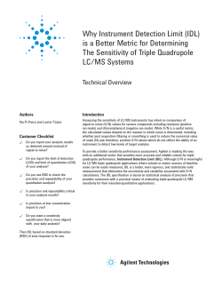 Why Instrument Detection Limit (IDL) is a Better Metric for Determining
