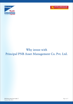 Why invest with Principal PNB Asset Management Co. Pvt. Ltd.