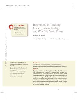 Innovations in Teaching Undergraduate Biology Further
