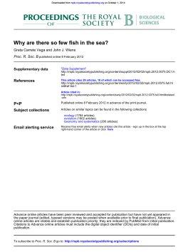 Why are there so few fish in the sea? Supplementary data