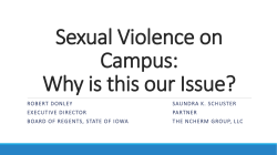 Sexual Violence on Campus: Why is this our Issue?