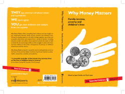 Why Money Matters THEY WE YOU
