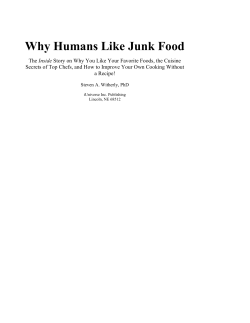 Why Humans Like Junk Food Inside a Recipe!
