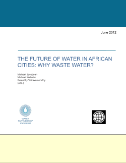 THE FUTURE OF WATER IN AFRICAN CITIES: WHY WASTE WATER?  June 2012