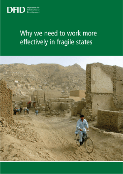 Why we need to work more effectively in fragile states