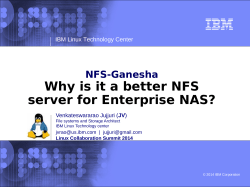 Why is it a better NFS server for Enterprise NAS? NFS-Ganesha