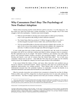 Why Consumers Don’t Buy: The Psychology of New Product Adoption