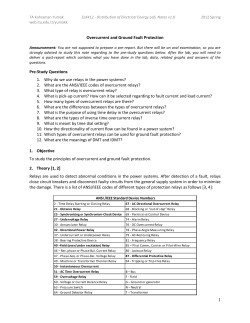 Overcurrent and Ground Fault Protection