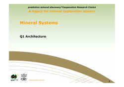 Mineral Systems Q1 Architecture A legacy for mineral exploration science