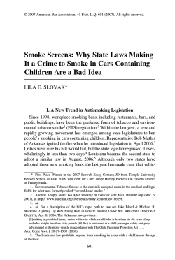 Smoke Screens: Why State Laws Making Children Are a Bad Idea