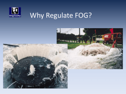 Why Regulate FOG?