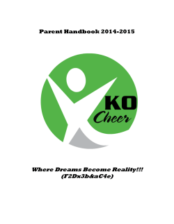 Where Dreams Become Reality!!! (F2Dx3b&amp;aC4e) Parent Handbook 2014-2015