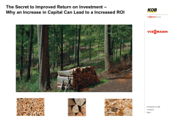 – The Secret to Improved Return on Investment © Viessmann Limited