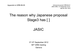 The reason why Japanese proposal Stage3 has [ ] JASIC 3
