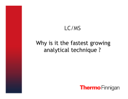 LC/MS Why is it the fastest growing analytical technique ?
