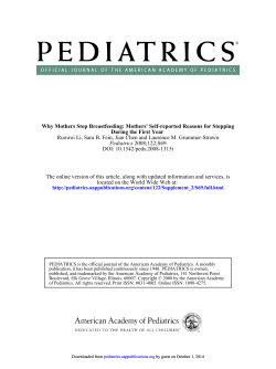 Ruowei Li, Sara B. Fein, Jian Chen and Laurence M.... 2008;122;S69 DOI: 10.1542/peds.2008-1315i Pediatrics