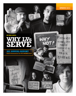 SERVE WHY LVs 2011 ANNUAL REPoRT