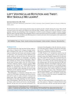 Left Ventricular Rotation and Twist: Why Should We Learn? REVIEW