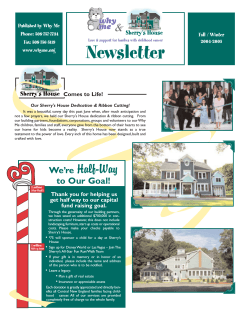 Newsletter Published by Why Me Phone: 508-757-7734 Fall / Winter
