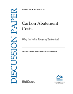 DISCUSSION PAPER Carbon Abatement Costs