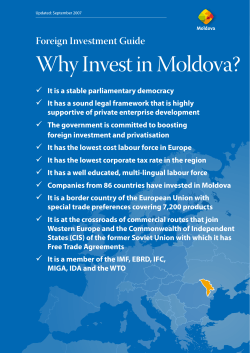 Why Invest in Moldova? Foreign Investment Guide 
