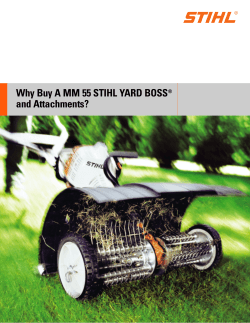 Why Buy A MM 55 STIHL YARD BOSS and Attachments? ®