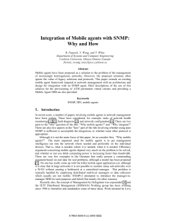 Integration of Mobile agents with SNMP: Why and How