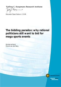 The bidding paradox: why rational politicians still want to bid for
