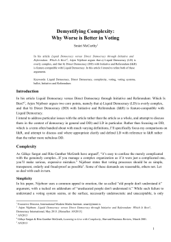 Demystifying Complexity: Why Worse is Better in Voting Smári McCarthy