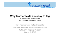 Why learner texts are easy to tag