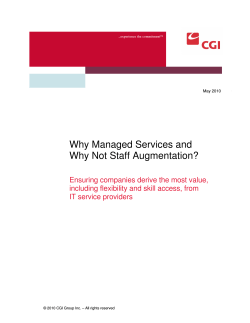 Why Managed Services and Why Not Staff Augmentation?