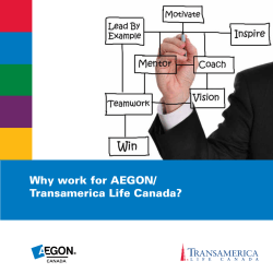Why work for AEGON/ Transamerica Life Canada?