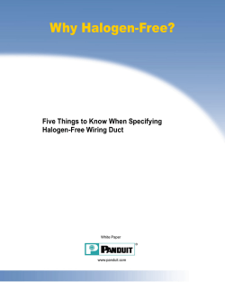 Why Halogen-Free? Five Things to Know When Specifying Halogen-Free Wiring Duct