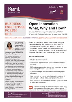 Open Innovation What, Why and How? BUSINESS EXECUTIVES