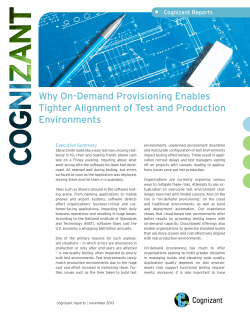 Why On-Demand Provisioning Enables Tighter Alignment of Test and Production Environments •