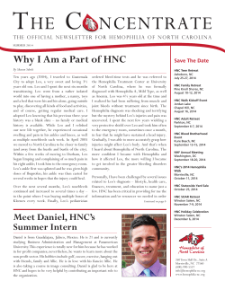 Why I Am a Part of HNC Save The Date