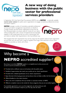 A new way of doing business with the public sector for professional