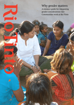 Why gender matters A resource guide for integrating gender considerations into