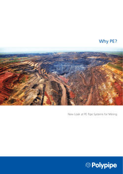 Why PE? New Look at PE Pipe Systems for Mining