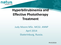 Hyperbilirubinemia and Effective Phototherapy Treatment