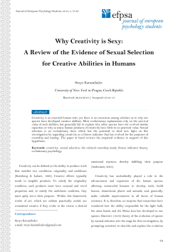 Why Creativity is Sexy: for Creative Abilities in Humans