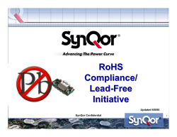 RoHS Compliance/ Lead -